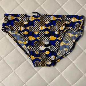 Dolfin Men's Swim Briefs - Blue, Gold, White